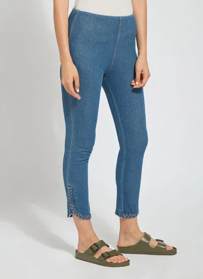 Lyssé Happy Hour Braided Crop (26" Inseam) In Blue