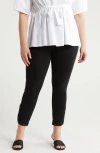 Lyssé Happy Hour Braided Crop Jeans In Midtown Black