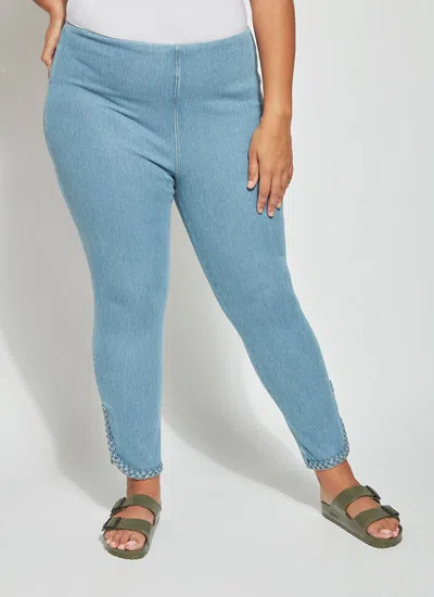 Lyssé Happy Hour Braided Crop (plus Size, 26" Inseam) In Blue