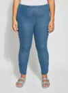 Lyssé Scallop Edge Ankle (plus Size, 25.5" Inseam) In Blue