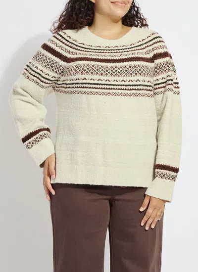 Lyssé Harriet Fair Isle Sweater Curvy In Fair Isle Jacquard