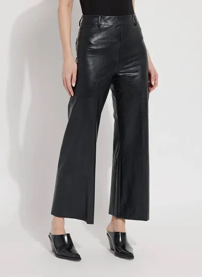 Lyssé Hi Waist Vegan Leather Pant In Kohl Black In Multi