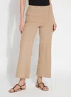 Lyssé Hi Waisted Wide Leg Denim Pant In Tanned