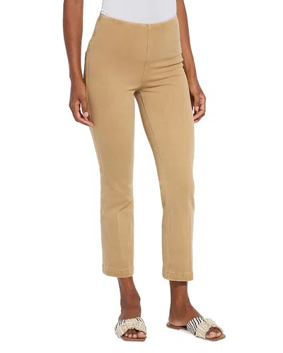 Lyssé High Rise Ankle Baby Bootcut Jeans In Mid Wash In Antique Wash Tan