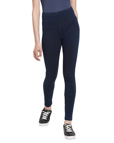 Lyssé High Waist Denim Leggings In Blue