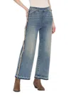 Lyssé Holding Power Era Wide Leg Premium Denim Jeans In Nutshell Dye Midwash In Blue