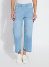 Lyssé Frances Premium Cropped Denim In Bleach Blue In Blue