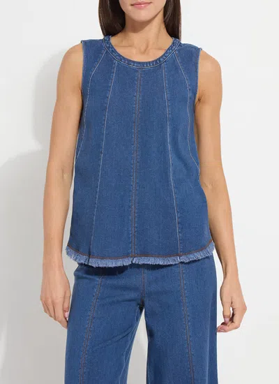 Lyssé Irabella Fringed Denim Top In Multi