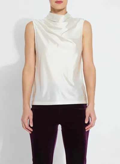 Lyssé Irina Satin Jersey Top In Off White