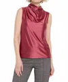 Lyssé Irina Satin Jersey Top In Peony In Pink