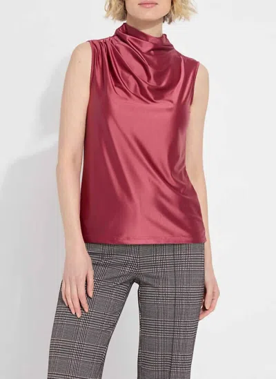 LYSSÉ IRINA SATIN JERSEY TOP IN PEONY