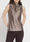 Lyssé Irina Satin Top In Ash