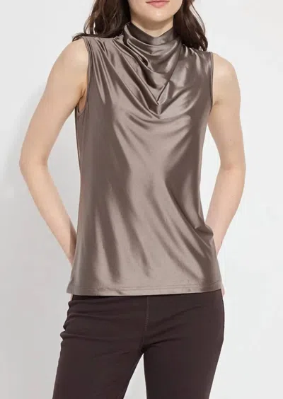 Lyssé Irina Satin Top In Ash