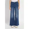 Lyssé Lysse Iris Flat Front Wide Leg Jeans In Blue