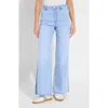 Lyssé Iris High Rise Wide Leg Everyday Jeans In Bleached Blue
