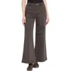 Lyssé Lysse Iris Flat Front Wide Leg Jeans In Brown