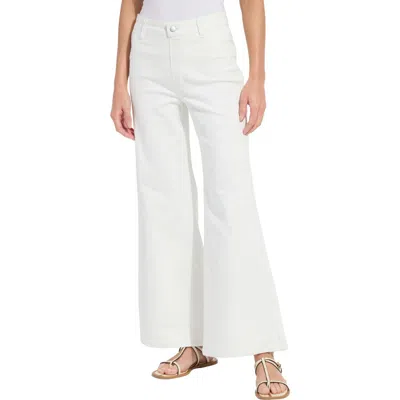 Lyssé Lysse Iris Flat Front Wide Leg Jeans In White