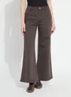 Lyssé Lysse Iris Flat Front Wide Leg Jeans In Gray