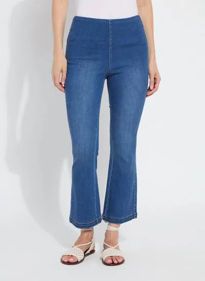 Lyssé Jade Stretch Tencel Denim Flare In Mid Wash In Multi