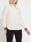 Lyssé Jamie Micro Beaded Shirt In Macadamia In Neutral