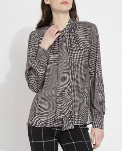 Lyssé Janis Scarf Neck Blouse In Print In Multi