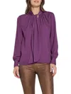 Lyssé Janis Scarf Neck Pull On Blouse In Advent Candle In Multi