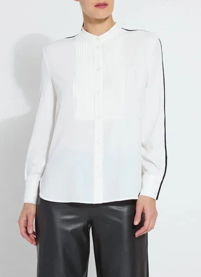 Lyssé Josephine Tuxedo Shirt In Off-white