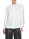 Lyssé Josephine Tuxedo Shirt In Off-white In White