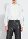Lyssé Josephine Tuxedo Shirt In White