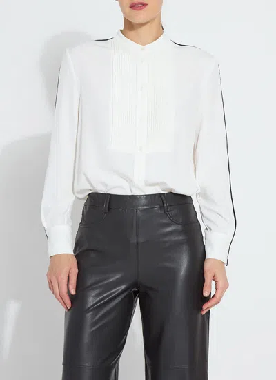 Lyssé Josephine Tuxedo Shirt In White