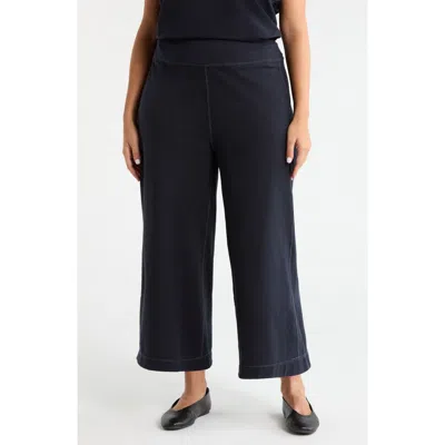 Lyssé Lysse Jovie Reversible Crop Wide Leg Pants In Blue