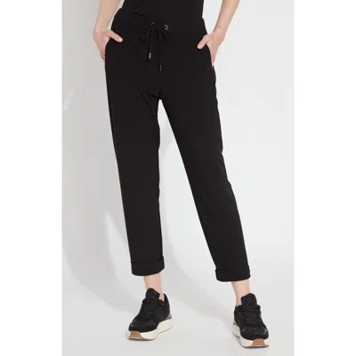 Lyssé Lysse Julia Crepe Cuffed Joggers In Black