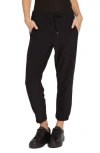Lyssé Julia Stretch Crepe Cuffed Jogger In Black In Black
