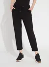 Lyssé Julia Stretch Crepe Cuffed Jogger In Black In Black
