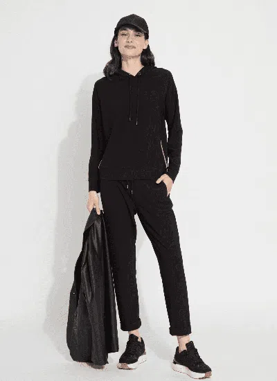 Lyssé Julia Stretch Crepe Cuffed Jogger Curvy In Black