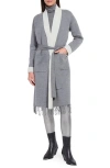 Lyssé Juliette V Neck Cardigan Sweater Coat In Gray