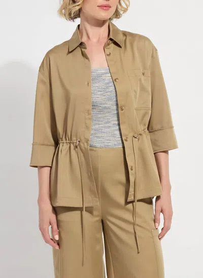Lyssé June Safari Overshirt In Raw Umber In Brown