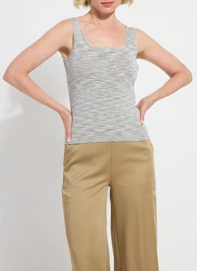Lyssé Junie Space Dye Rib Tank In Gray