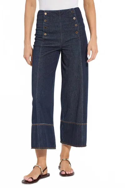 Lyssé Kaia Wide Leg Denim Pants In Indigo In Blue