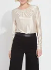 Lyssé Larissa Satin Jersey Tee Top In Light Pewter In Multi