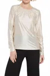 Lyssé Larissa Satin Jersey Top In Lt Pewter