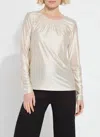 Lyssé Larissa Satin Jersey Top In Lt Pewter In Multi