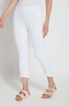 Lyssé Lauren Raw Hem Crop Legging Jeans In White