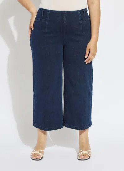 Lyssé Layton Wide Leg Crop Curvy In Red