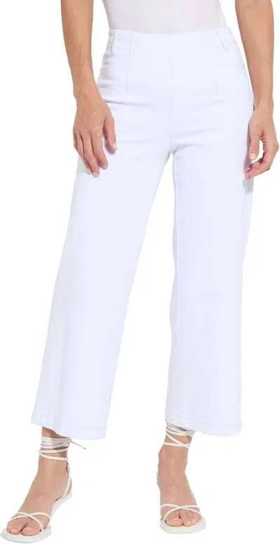 Lyssé Layton Wide-leg Crop Pants In White