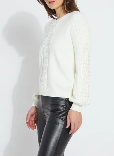 Lyssé Leanna Cozy Pearl Sweater In White