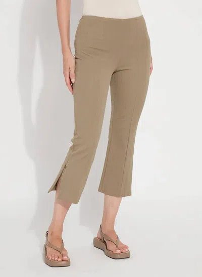 Lyssé Leighton Flare Crop Pant In Olive Leaf