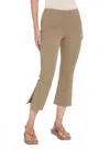 Lyssé Leighton Flare Cropped Pant In Olive Leaf In Multi