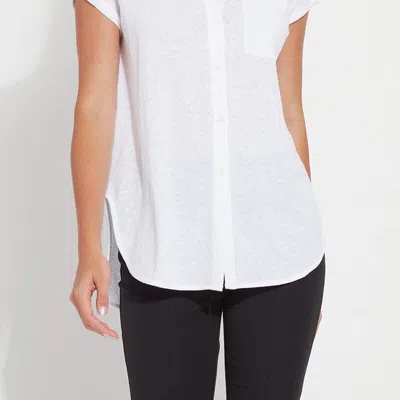 Lyssé Lennox Linen Shirt In White