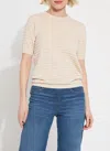 Lyssé Liberty Smocked Sweater In Panna Cotta In Multi